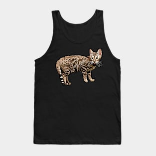 Brown Bengal Cat Blep Tank Top